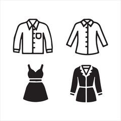 vector illustration of a set of clothes