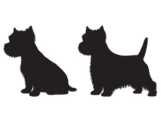 WEST HIGHLAND TERRIER DOG SILHOUETTE