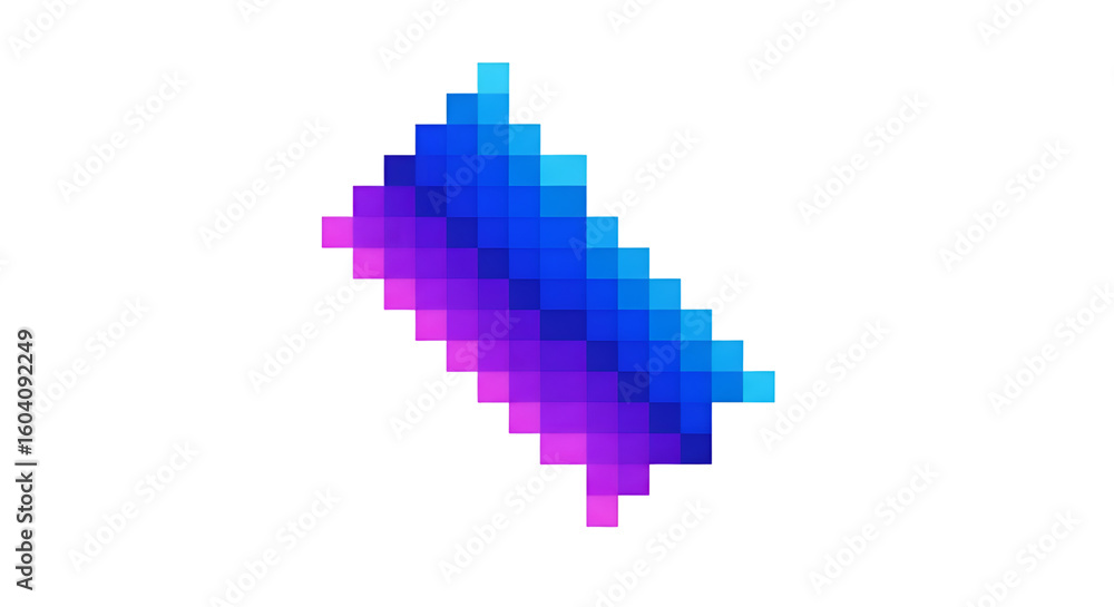 Poster pixel art design: creating a gradient background with vivid colors for digital projects