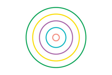 Concentric circle. Circular line pattern. Radial fade wave for sound, swirl, radio and sonar. Abstract concentric graphic icon