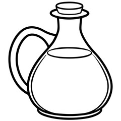 Vintage Oil Can Line Drawing