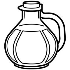 Vintage Oil Can Line Drawing