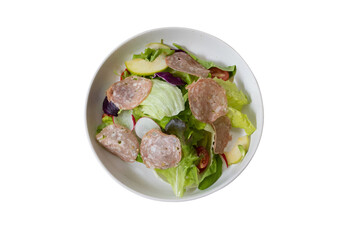 Fresh Salad Delight: A beautifully arranged salad with an array of fresh ingredients, providing a...
