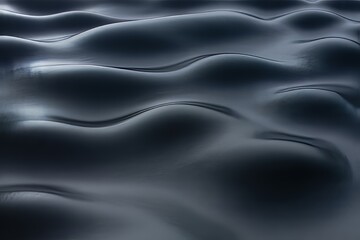 Naklejka premium Abstract Dark Waves Texture Water Surface Background with Smooth Curves and Subtle Reflections Calm and Serene