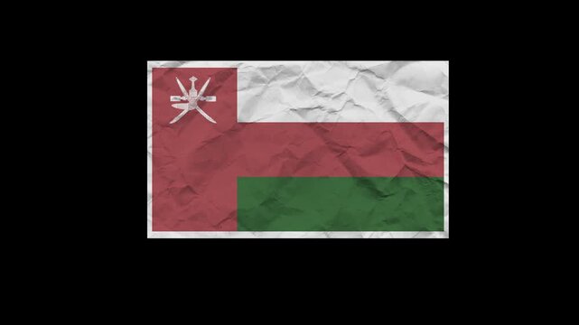 An animation of the Omar flag unfolding as if it were a piece of paper.