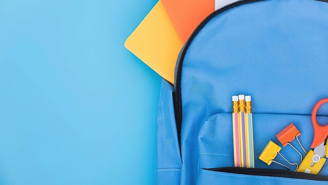 Student Backpack with Supplies , Calculator and Art Tools for Campus Design - Powered by Adobe