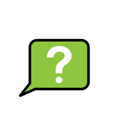 Question mark icon vector logo design illustration