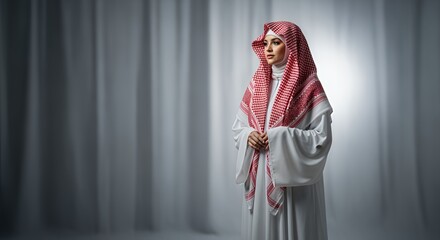 Elegant Woman in Traditional Arab Attire