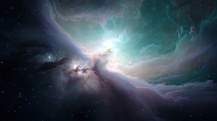 Fototapeta premium Cosmic nebula swirling in deep space