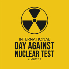 Fototapeta premium international day against nuclear tests background template. vector