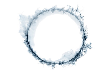 Torn denim fabric ring isolated on transparent background