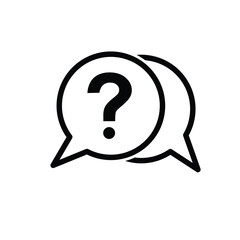 Question mark icon vector logo design illustration