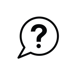 Question mark icon vector logo design illustration