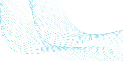 Abstract blue wave vector banner template.eps10