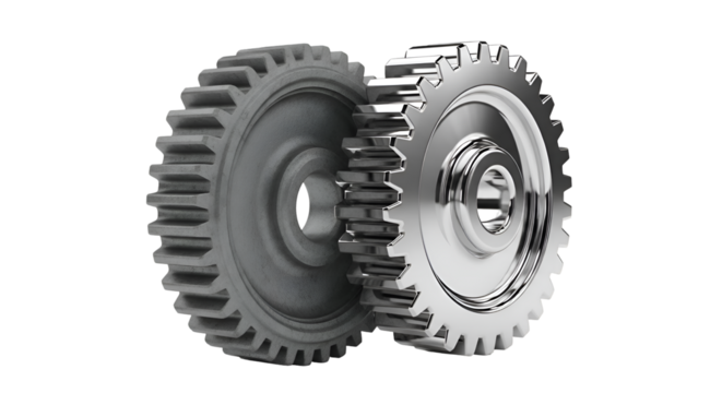 Gears Interlock Seamlessly, Creating a Smooth, Efficient System with Transparent Background