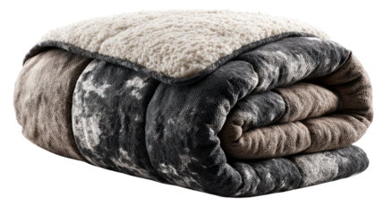 Cozy Comfort: A meticulously folded, plush blanket exudes inviting warmth, showcasing a rich interplay of textures and colors designed for ultimate relaxation.