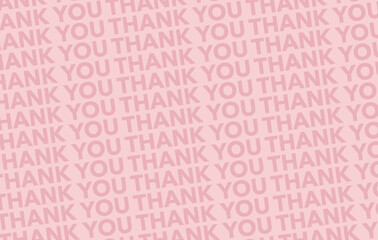 Seamless Thank You wallpaper pattern on a pink background. Ideal as a digital wallpaper, website background, blog header, or scrapbooking paper.