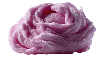 Fototapeta premium Fluffy Pink Cotton Candy: A close-up captures a swirl of sugary delight. The airy confection, a delightful swirl of pink candy, evokes a sense of childlike joy.