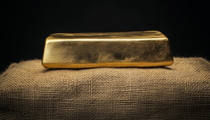Yellow shiny gold bar investment for saving money for future economic concept
