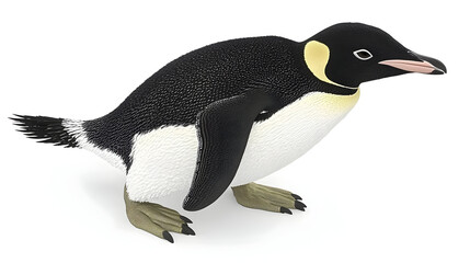 Fototapeta premium A digital illustration of a small emperor penguin