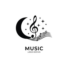 Music notes vector icon template