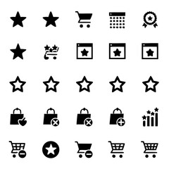 Online Store Vector UI Elements – Product Card, Add to Cart, Review Stars, Checkout – Modern Web Icons for E-Commerce Websites, Shopify Themes & Mobile App Design
