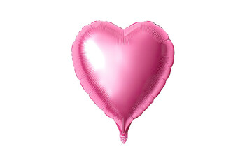 Pink heart-shaped foil balloon