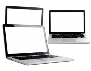 Sleek Laptop Set in Isolated Space