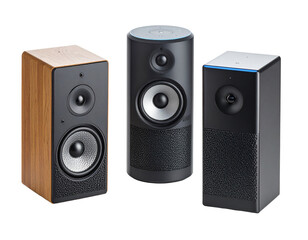 Obraz premium Modern Smart Speakers Set on Isolated Background