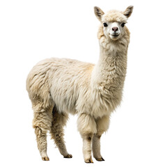 Fototapeta premium Alpaca Isolated on White Background