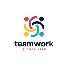 Spiral Teamwork Logo - Unity, Diversity, Collaboration Icon Design