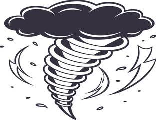Obraz premium spiral wind tornado symbol isolated on transparent