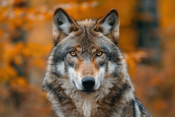 Obraz premium Grey Wolf (Canis lupus) Portrait