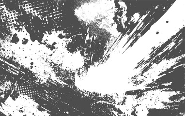 Grunge Halftone Ink Splash Texture transparent background for Vintage Abstract Design