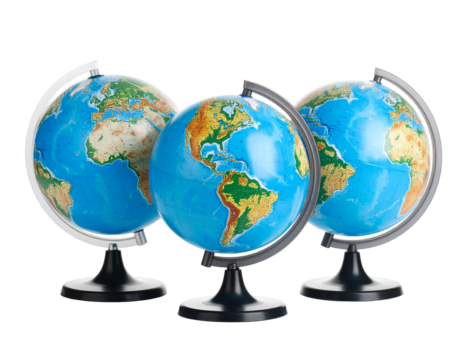 Classic Globe Set Isolated on White Background