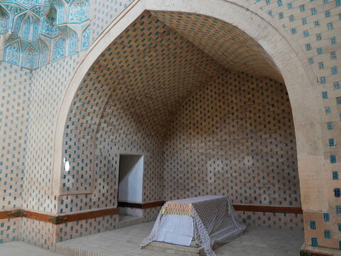 Ancient Mizdakhan necropolis in Karakalpakstan, Uzbekistan. Historic Muslim cemetery with mausoleums and ruins under the open sky. Photo taken on April 21, 2025.