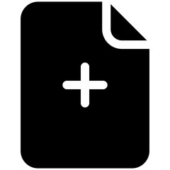 Obraz premium add file icon for user interface, user experience, website, application, printing, document, poster design, etc