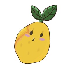 A whole lemon, freshly picked and full of life, rests with its smooth, sun-kissed skin still glistening from the morning dew. 