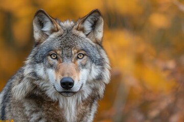 Obraz premium Grey Wolf (Canis lupus) Portrait