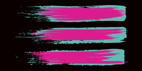 Obraz premium Car sticker wrap banner abstract sporty lines pink blue greenish grunge color combination brush storm thunder modern pattern racing motorsport.