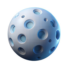 Abstract Sphere with Recessed Circular Details on Dark Background for Design and Conceptual Purposes Technology Art Futuristic Element