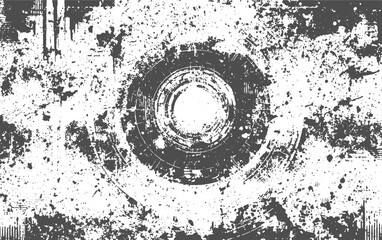 Abstract grunge black and white distressed texture, Seamless urban greyscale grunge dust specks stains transparent background.