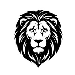 Highly detailed vector lion head in black and white line art, combining realism and elegance for tattoos, crests, or luxury design elements.