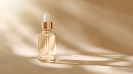 Naklejka premium Innovative skincare serum revitalizing beauty in soft lighting with close-up studio photography