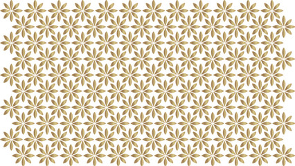 Golden Floral Pattern on Transparent Background Decorative Design Element Texture Art
