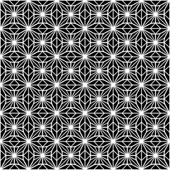 Ornement décoratif Motif abstrait Moucharabieh Réseau de noir et blanc et de style arabe géométrique