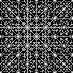 Ornement décoratif Motif abstrait Moucharabieh Réseau de noir et blanc et de style arabe géométrique