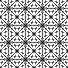 Ornement décoratif Motif abstrait Moucharabieh Réseau de noir et blanc et de style arabe géométrique