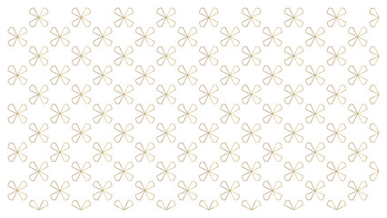Intricate Golden Flower Pattern on Transparent Backdrop for Sophisticated Design Projects
