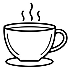 Cozy Tea Cup Line Icon